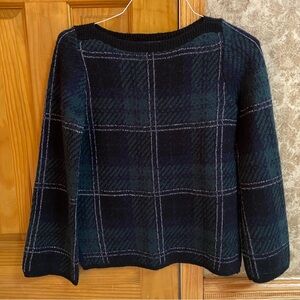 Ann Taylor Black/Forest Green/Silver Sweater- Size XS- NWT